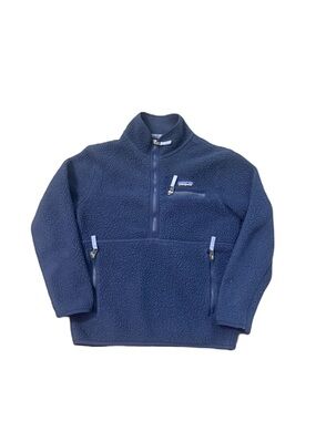 Patagonia Retro Pile Marsupial half zip fleece jacket navy blue XS women’s 22835